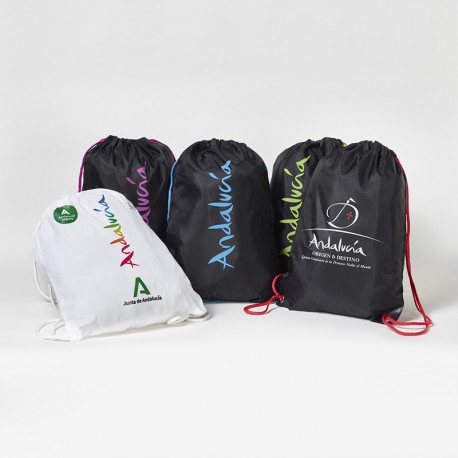 Bolsa-mochila Andalucía de tela negra
