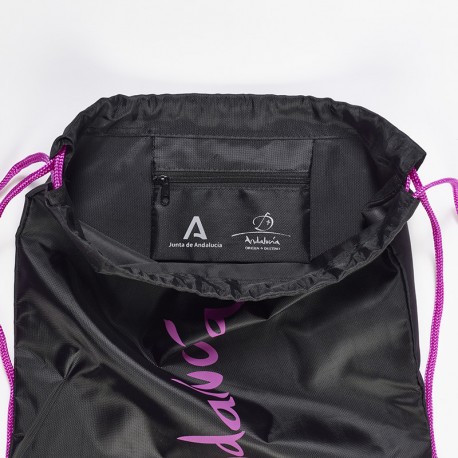 Bolsa-mochila Andalucía de tela negra