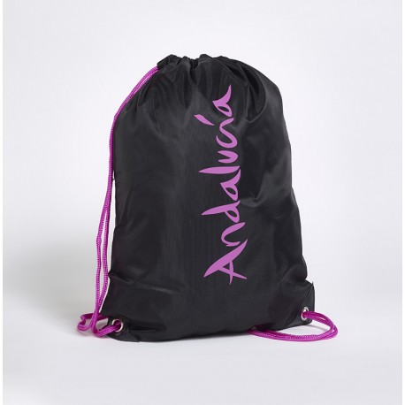 Bolsa-mochila Andalucía de tela negra