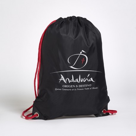Bolsa-mochila Andalucía de tela negra