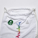 Bolsa-mochila Andalucía de tela blanca