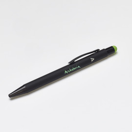 Bolígrafo Andalucía soft negro con puntero para pantalla táctil 2