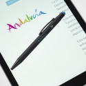 Bolígrafo Andalucía soft negro con puntero para pantalla táctil